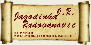 Jagodinka Radovanović vizit kartica